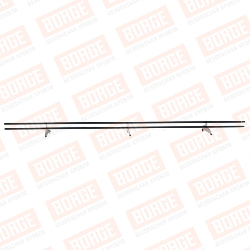 Снегозадержатель трубчатый NewLine 3м, D-25мм, 3 опоры, антрацитово-серый (RAL 7016)
