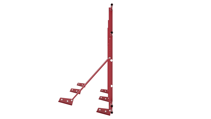 Ограждение кровельное NewLine H-120см, 3м, для фальц. кров., рубиново-красный (RAL 3003), с двумя доп. трубами