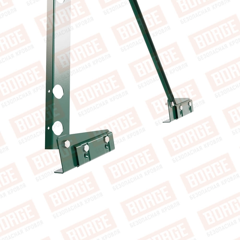 Ограждение декоративное NewLine H-90см, 3м, для фальцевой кровли, зеленый мох (RAL 6005)