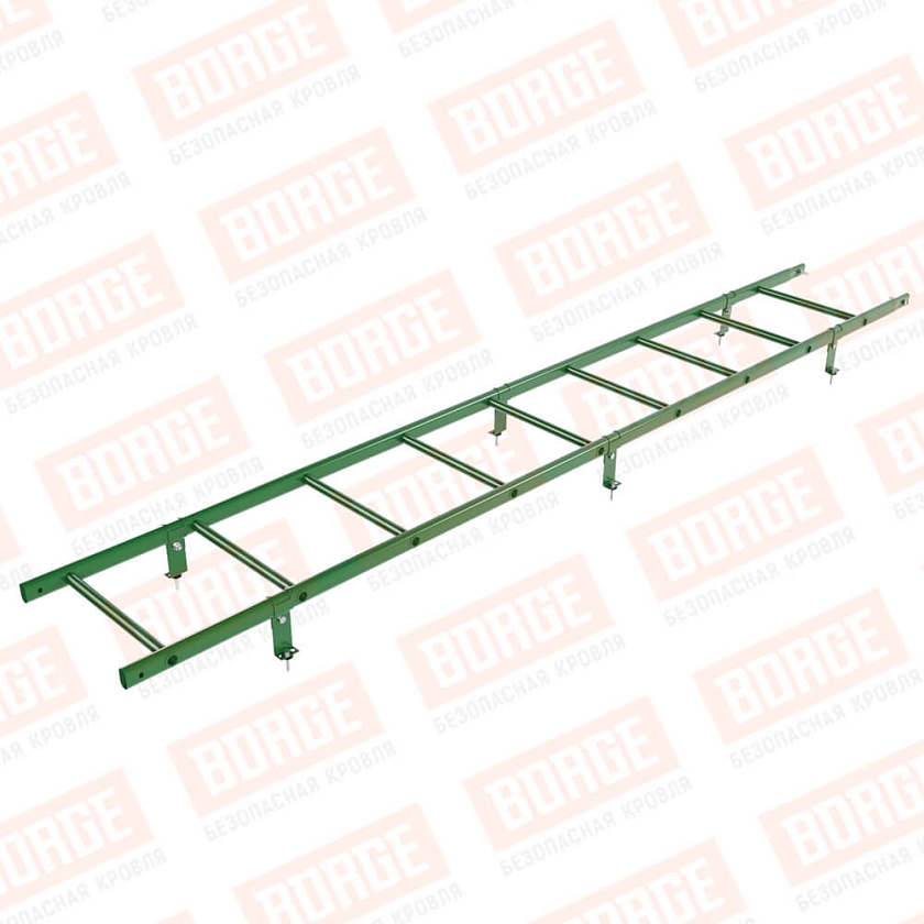 Комплект лестница кровельная NewLine 2,7м, лиственно-зеленый (RAL 6002)