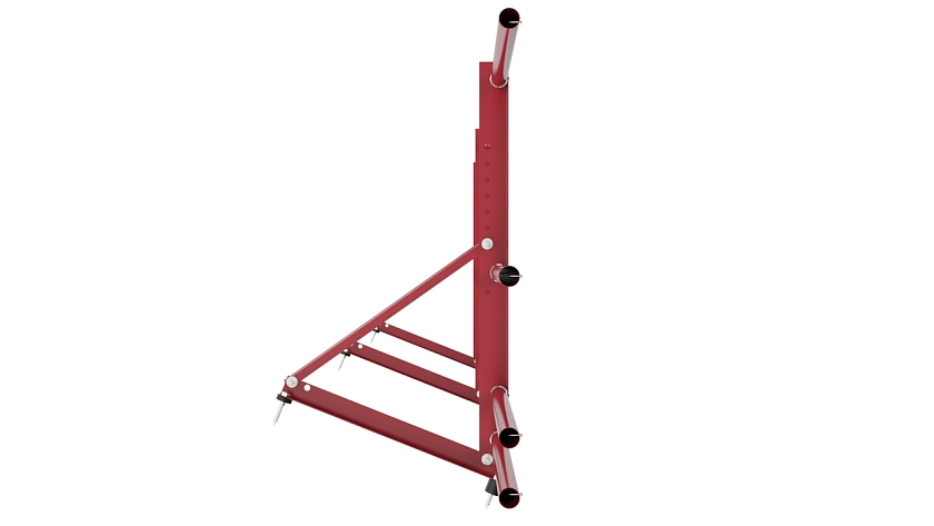 Ограждение кровельное NewLine H-60см, 3м, рубиново-красный (RAL 3003), с двумя доп. трубами