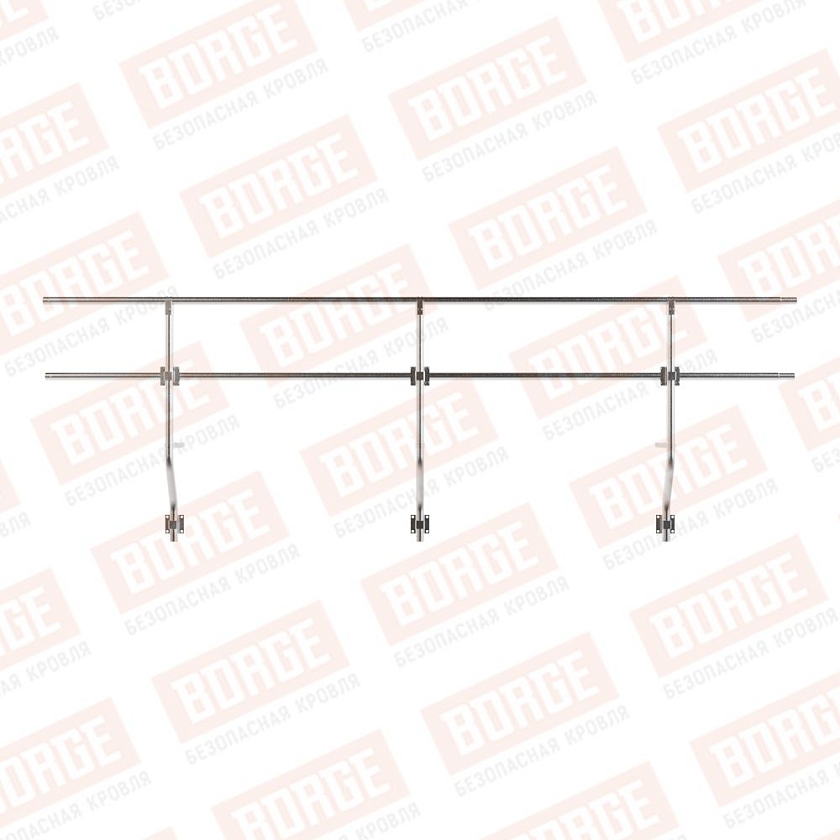 Ограждение парапетное BORGE H-60см, 3м, цинк