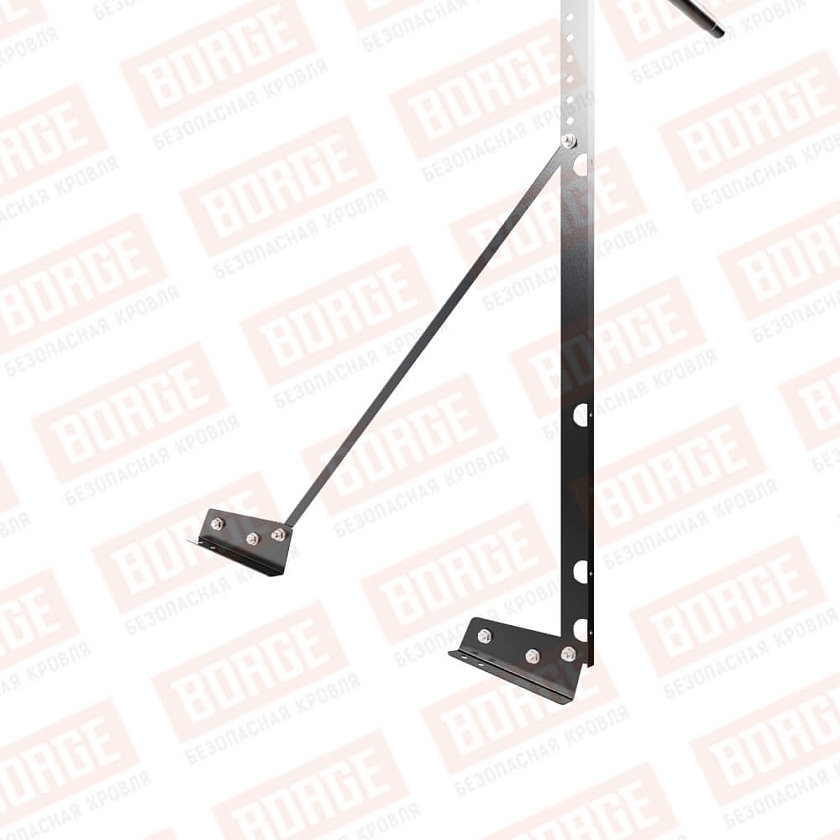 Ограждение декоративное NewLine H-120см, 3м, для фальцевой кровли, чёрный (RAL 9005)