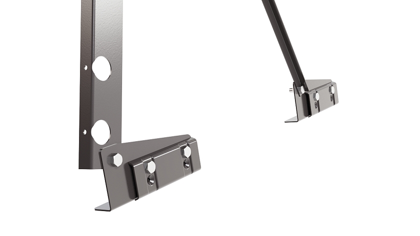 Ограждение кровельное NewLine H-90см, 3м, для фальцевой кровли, серо-коричневый (RR 32)