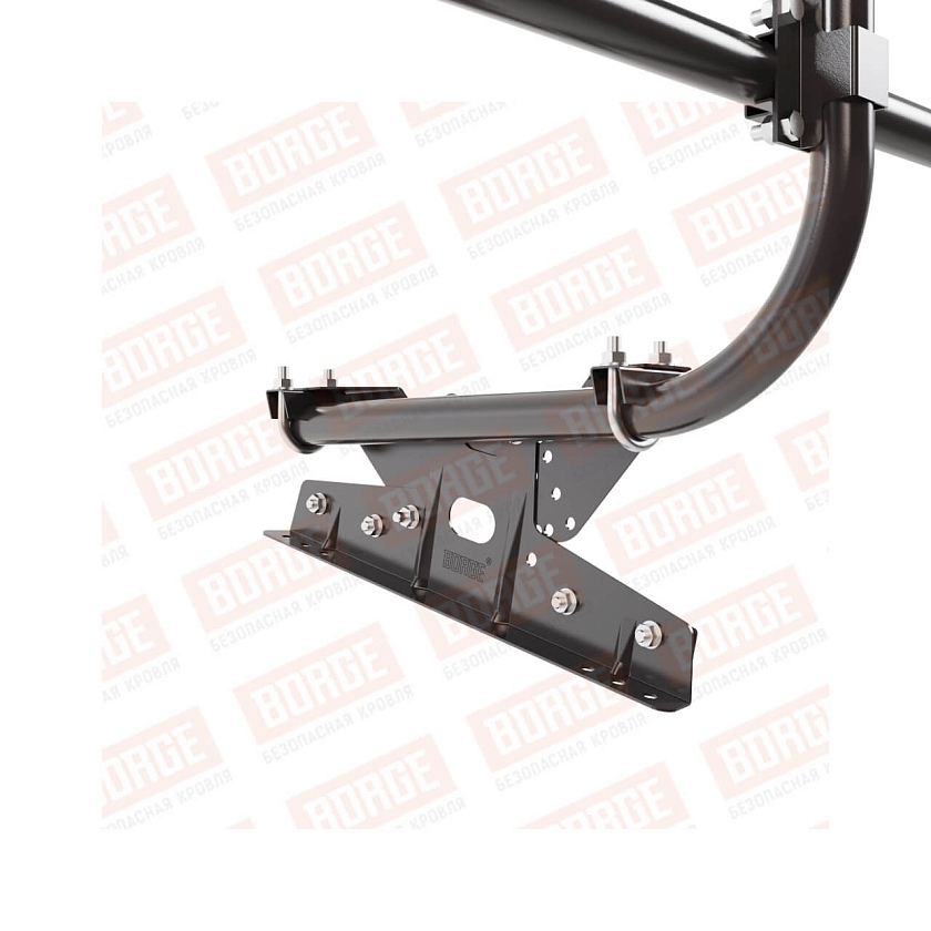 Ограждение кровельное BORGE H-60см, 3м, для фальцевой кровли, серо-коричневый (RR 32)