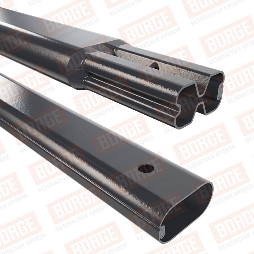 Труба снегозадержателя BORGE 45х25х1500, серый графит (RAL 7024)