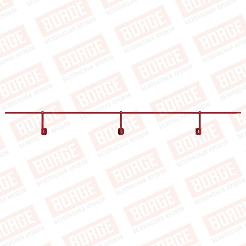 Ограждение парапетное NewLine H-30см, 3м, рубиново-красный (RAL 3003)
