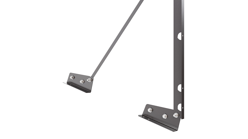 Ограждение кровельное NewLine H-90см, 3м, для фальцевой кровли, серо-коричневый (RR 32)