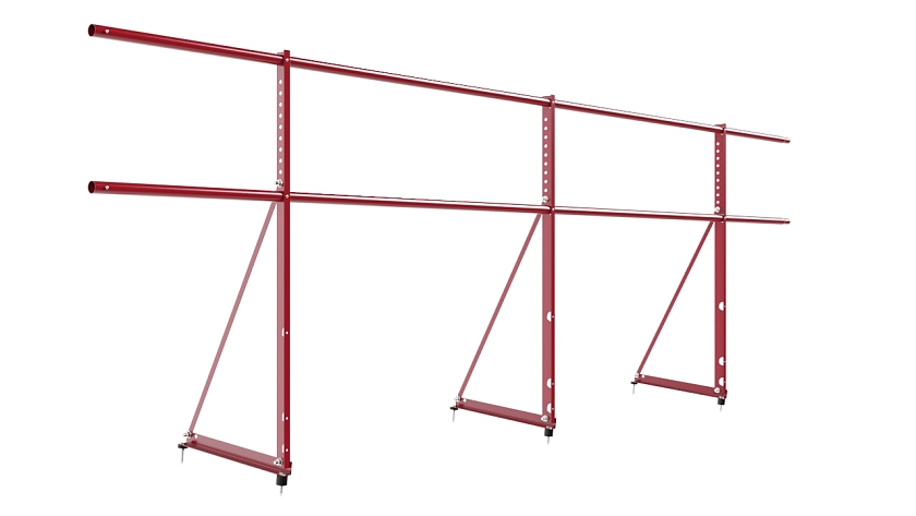 Ограждение кровельное NewLine H-90см, 3м, рубиново-красный (RAL 3003)