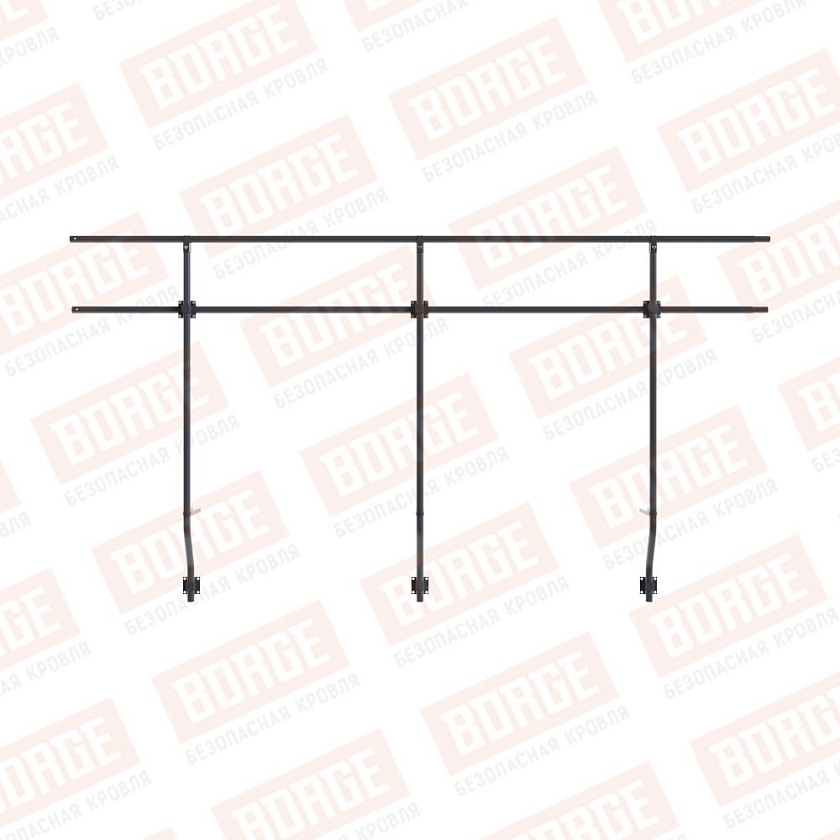 Ограждение парапетное BORGE H-120см, 3м, серый графит (RAL 7024 matt)
