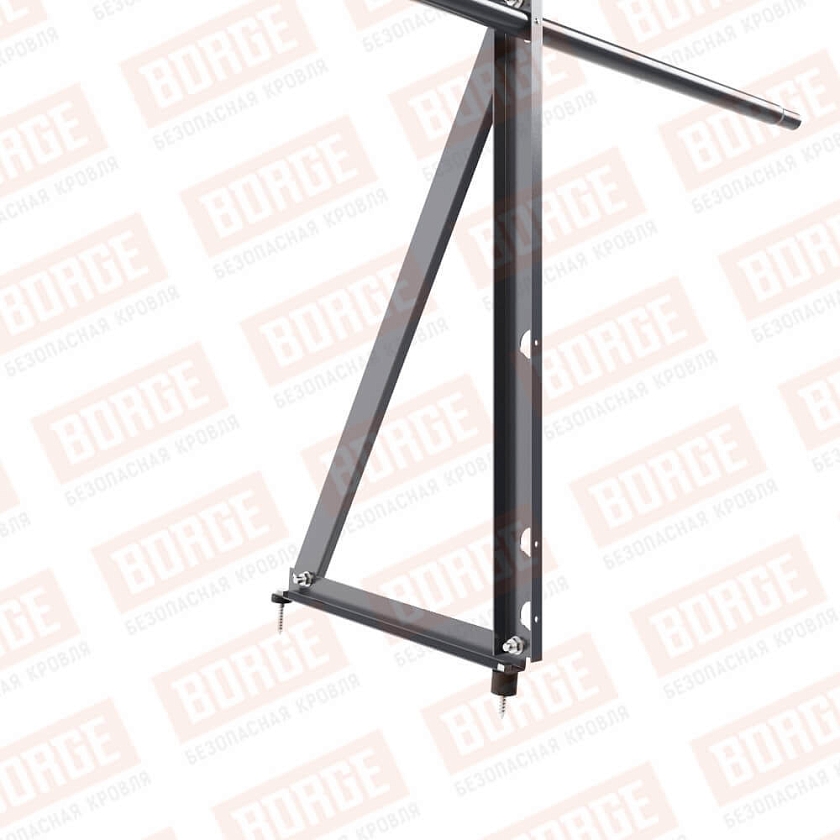 Ограждение кровельное Русский Рубеж H-90см, 3м, серый графит (RAL 7024)