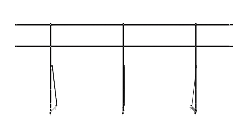 Ограждение кровельное NewLine H-120см, 3м, чёрный (RAL 9005)