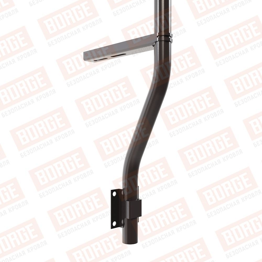Ограждение парапетное BORGE H-120см, 3м, серо-коричневый (RAL 8019 matt)