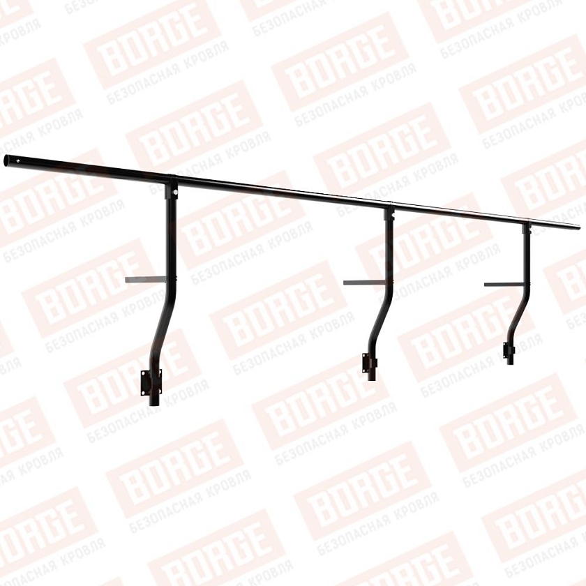 Ограждение парапетное BORGE H-30см, 3м, чёрный (RAL 9005)