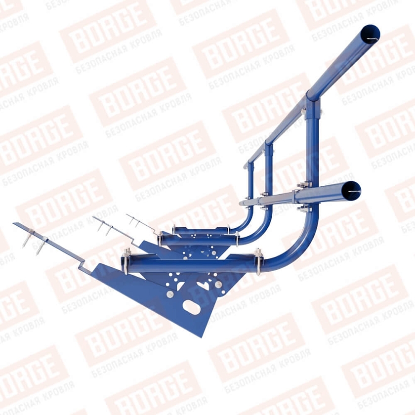 Ограждение кровельное BORGE H-60см, 3м, для композитной черепицы, сигнально-синий (RAL 5005)