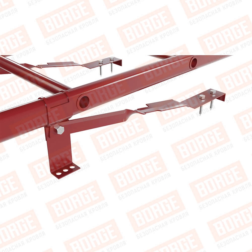 Комплект лестница кровельная BORGE 2,7м, для штучной черепицы, коричнево-красный (RAL 3011)