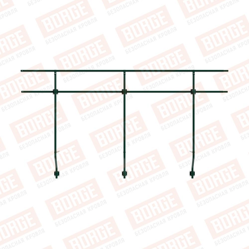 Ограждение парапетное BORGE H-120см, 3м, зеленый мох (RAL 6005)