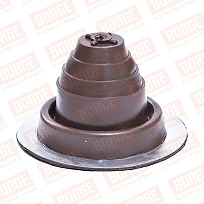 Проходка кровельная прямая №2 d45-75 мм, цв. коричневый