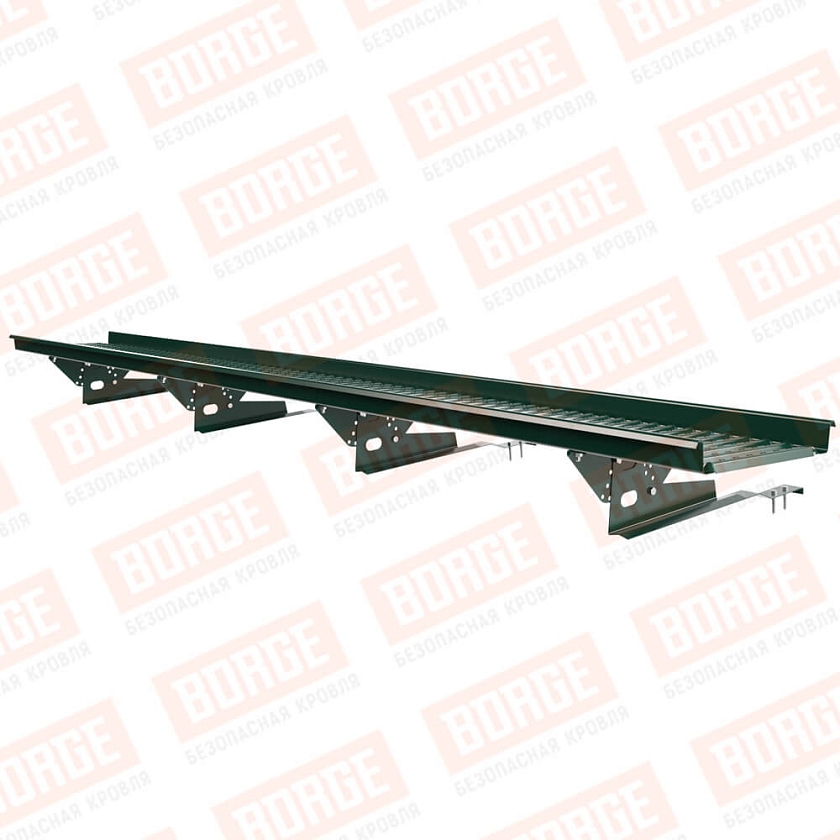 Мостик переходной BORGE 3м, для черепичной кровли, зеленый мох (RAL 6005)