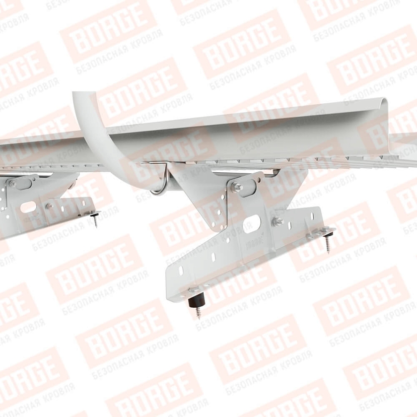 Мостик переходной с ограждением BORGE Н-120см, 3м, сигнально-белый (RAL 9003)