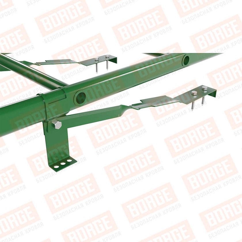 Комплект лестница кровельная BORGE 2,7м, для штучной черепицы, лиственно-зеленый (RAL 6002)