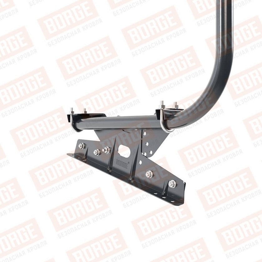 Ограждение кровельное BORGE H-120см, 3м, для фальцевой кровли, антрацитово-серый (RAL 7016)