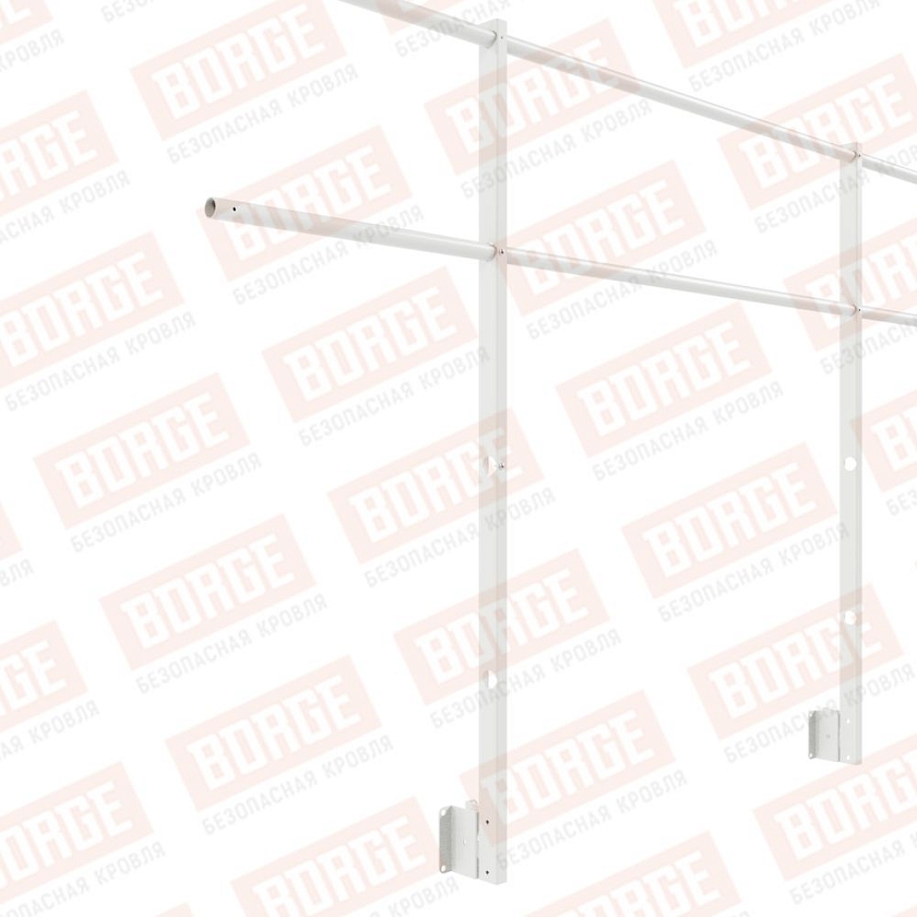 Ограждение парапетное NewLine H-120см, 3м, сигнально-белый (RAL 9003)