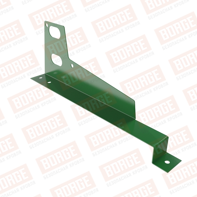 Универсальный кронштейн Русский Рубеж, оцинк., для МЧ с выс. ступен., лиственно-зеленый (RAL 6002), 400мм