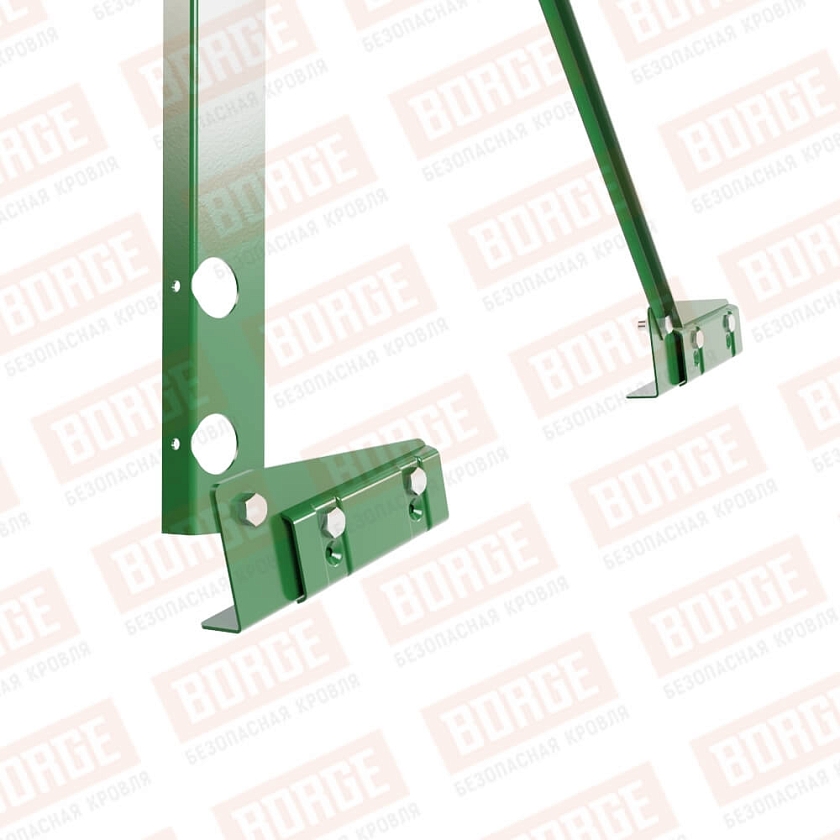 Ограждение декоративное NewLine H-120см, 3м, для фальцевой кровли, лиственно-зеленый (RAL 6002)