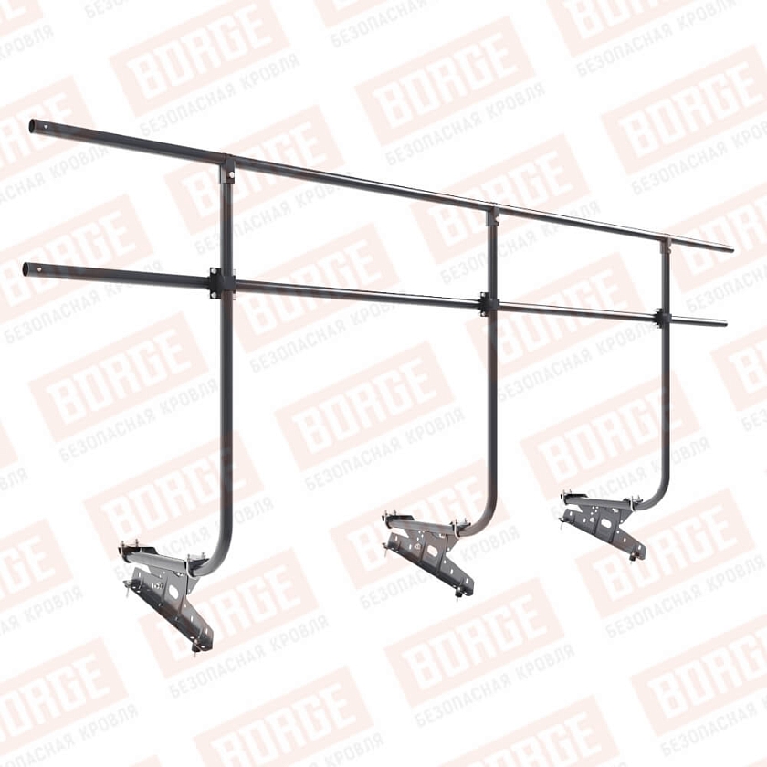 Ограждение кровельное BORGE H-120см, 3м, серый графит (RAL 7024)