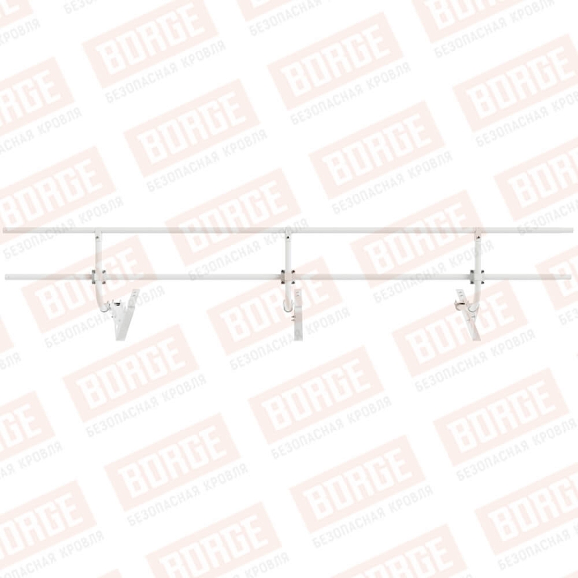 Ограждение кровельное BORGE H-60см, 3м, для композитной черепицы, сигнально-белый (RAL 9003)