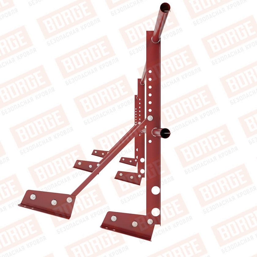 Ограждение декоративное NewLine H-60см, 3м, для фальцевой кровли, коричнево-красный (RAL 3011)