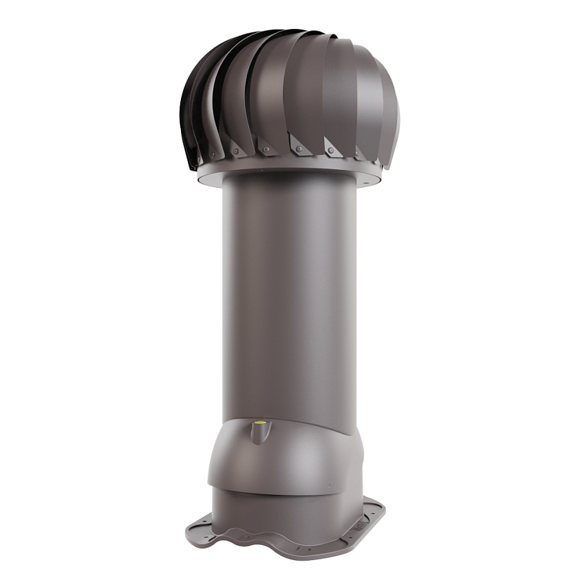 Роторная вентиляция Viotto, для МЧ Финнера, d-110мм, неутепленная, серо-коричневый (RAL 8019)
