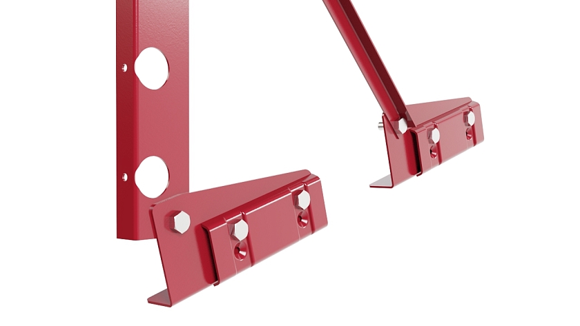 Ограждение кровельное NewLine H-60см, 3м, для фальцевой кровли, рубиново-красный (RAL 3003)