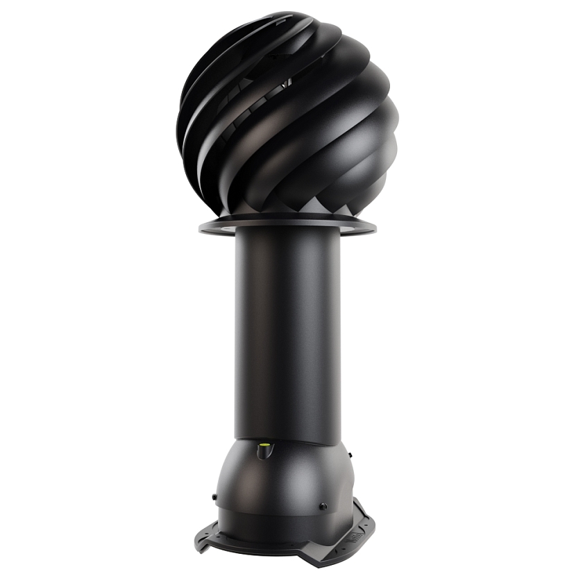 Роторная вентиляция Viotto, для МЧ Каскад, d-125мм, неутепленная, чёрный (RAL 9005)