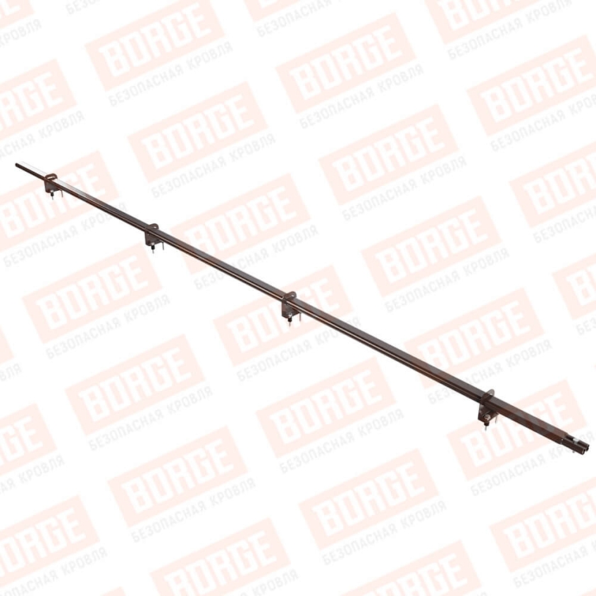 Снегозадержатель однотрубчатый BORGE 3м, 4 опоры, окрашенный (NL-807)