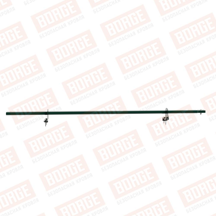 Снегозадержатель однотрубчатый BORGE 1,5м, 2 опоры, зеленый мох (RAL 6005)