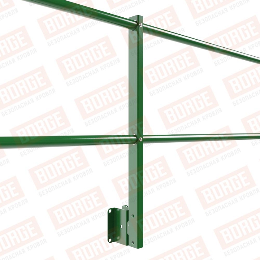 Ограждение парапетное NewLine H-60см, 3м, лиственно-зеленый (RAL 6002)