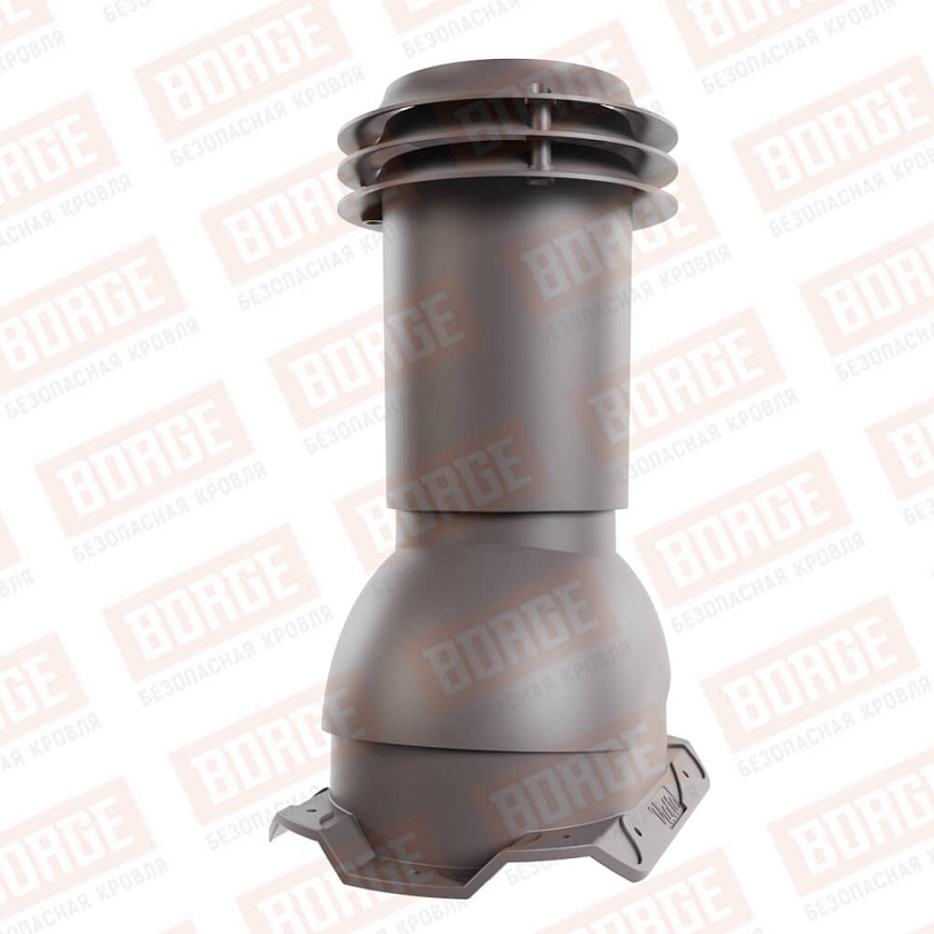 Выход вентиляции канализации Viotto, для профнастила С20, серо-коричневый (RAL 8019)