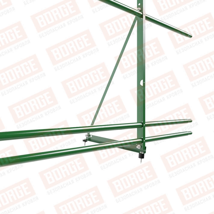 Ограждение декоративное NewLine H-90см, 3м, лиственно-зеленый (RAL 6002), с двумя доп. трубами