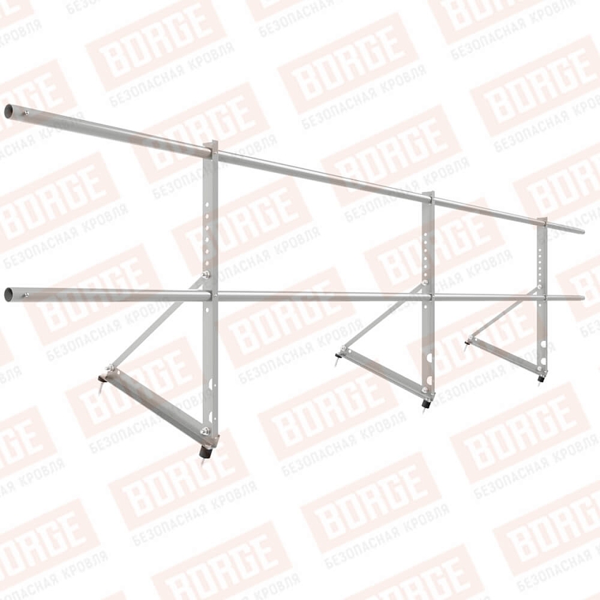 Ограждение декоративное NewLine H-60см, 3м, бело-алюминиевый (RAL 9006)