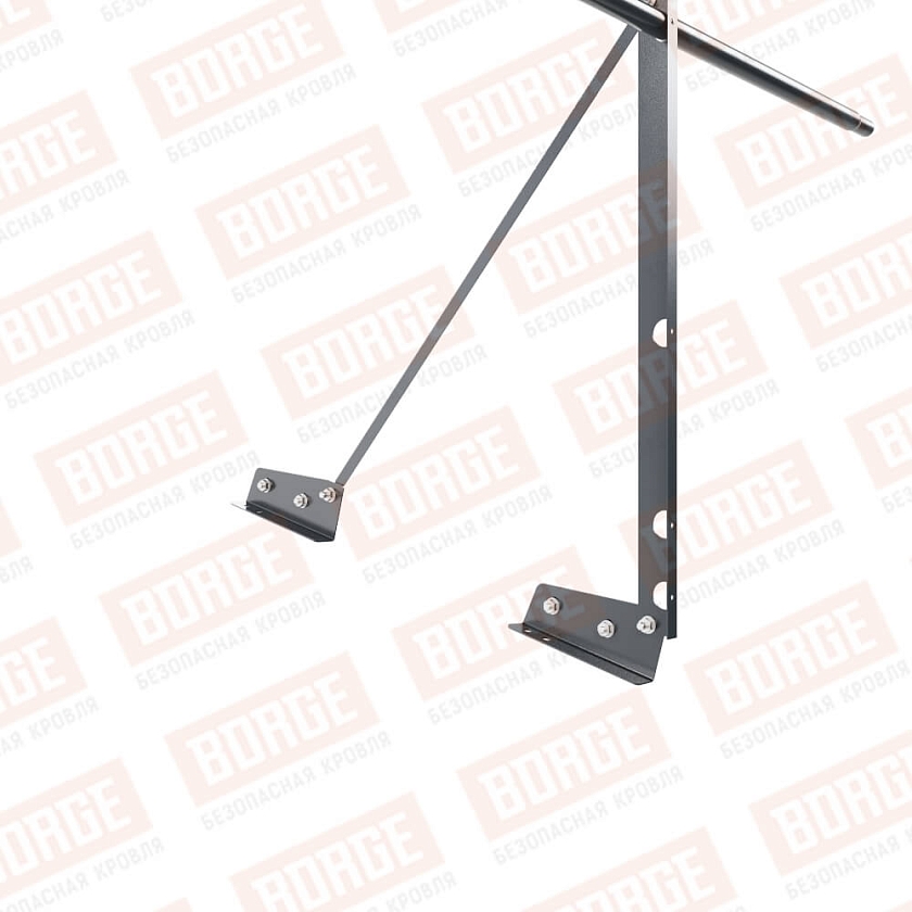 Ограждение декоративное NewLine H-90см, 3м, для фальцевой кровли, антрацитово-серый (RAL 7016)