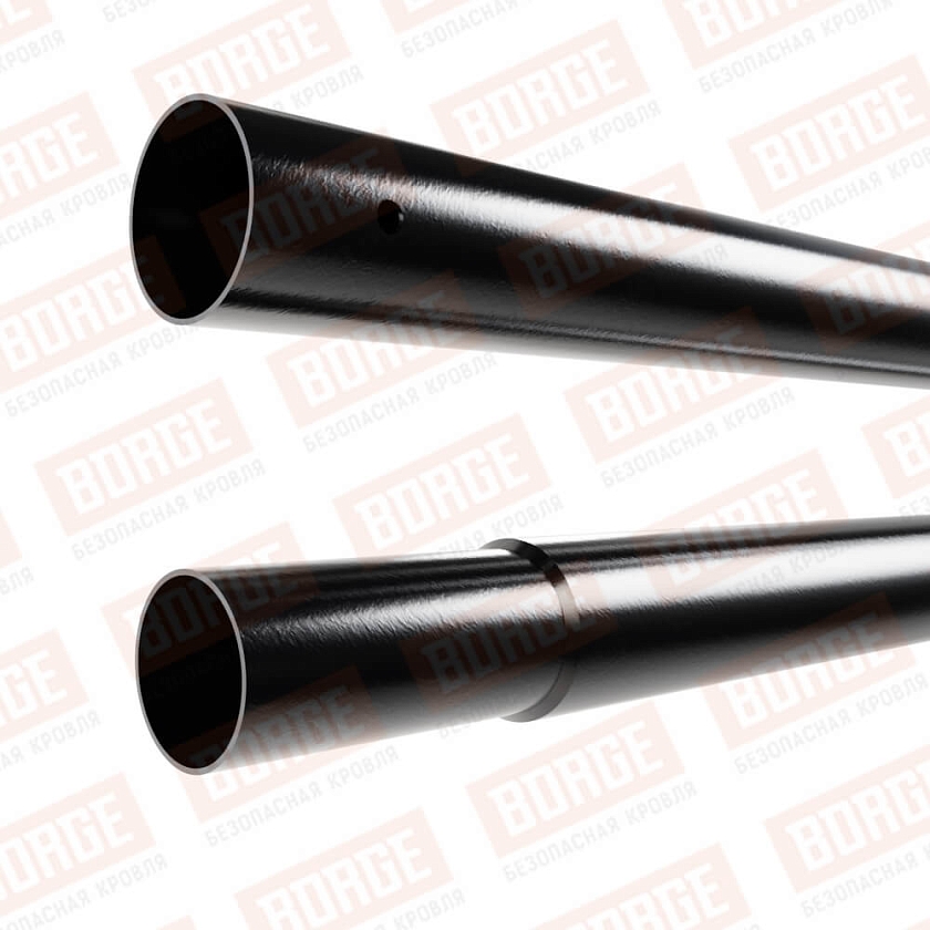 Труба ограждения BORGE D-32мм, 3м, чёрный (RAL 9005 matt)