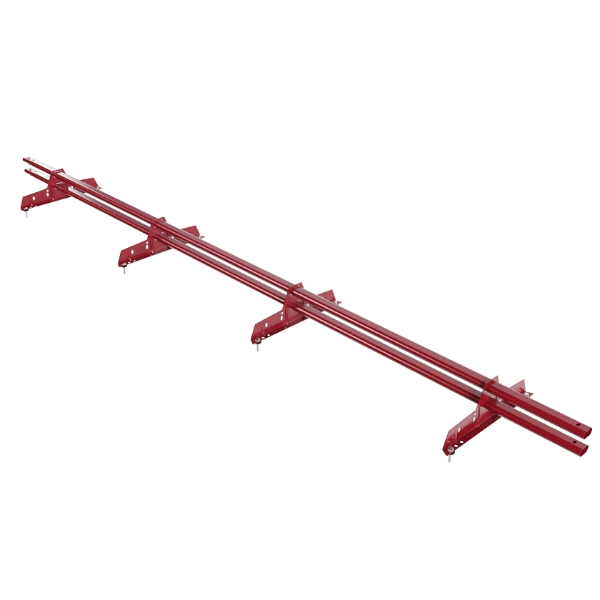 Снегозадержатель трубчатый Русский Рубеж 25х45мм, 3м, 4 опоры, рубиново-красный (RAL 3003)