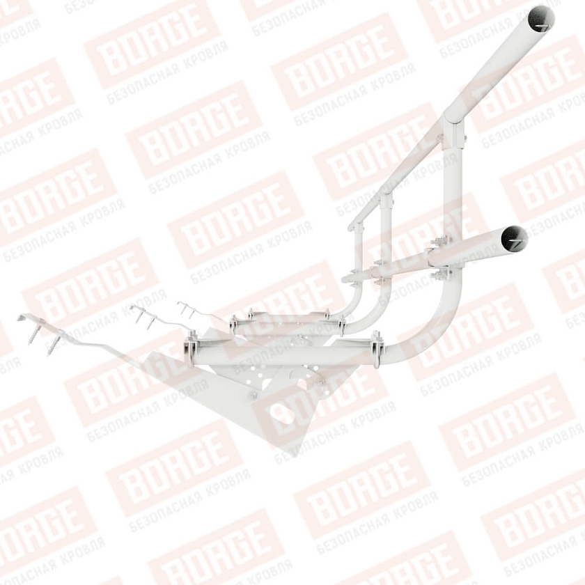 Ограждение кровельное BORGE H-60см, 3м, для черепичной кровли, сигнально-белый (RAL 9003)