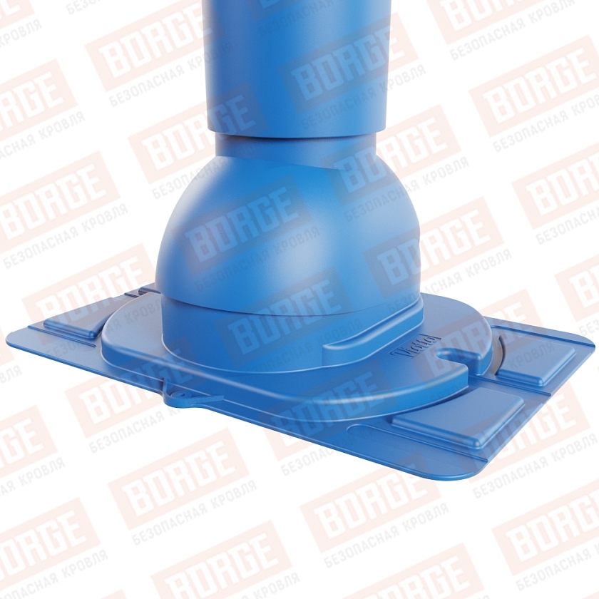 Роторная вентиляция Viotto с универсальным проходным элементом, d-110мм, h-550мм, утепленная, сигнально-синий (RAL 5005)