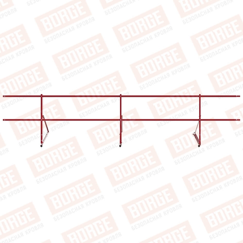 Ограждение декоративное NewLine H-60см, 3м, рубиново-красный (RAL 3003)