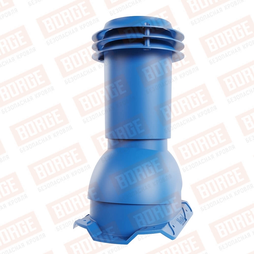 Выход вентиляции канализации Viotto, для профнастила С20, сигнально-синий (RAL 5005)