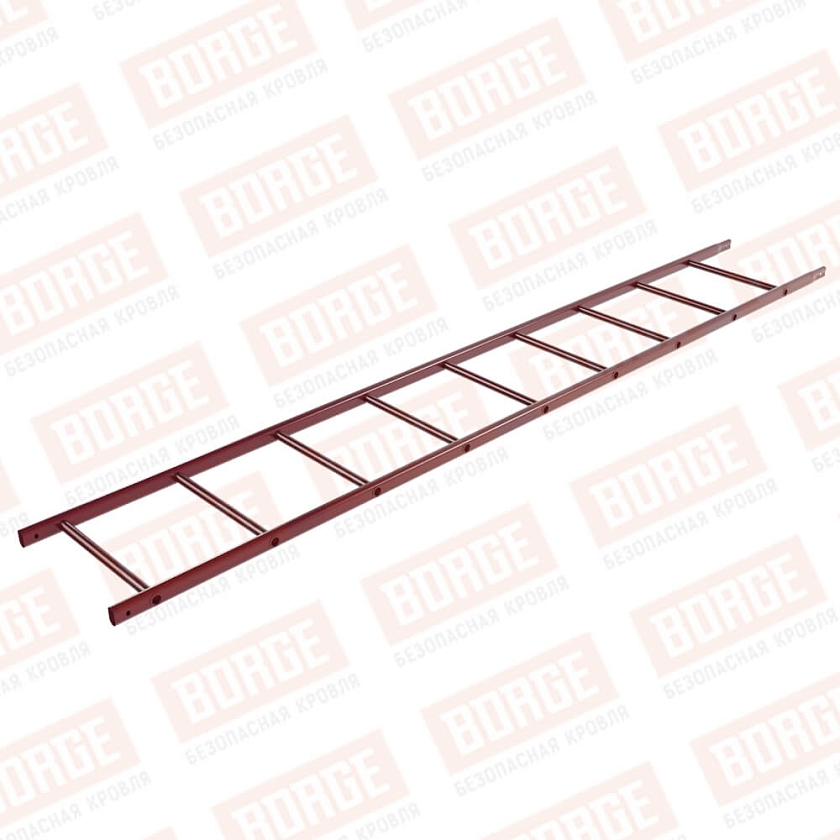 Лестница кровельная NewLine 2,7м, красное вино (RAL 3005)