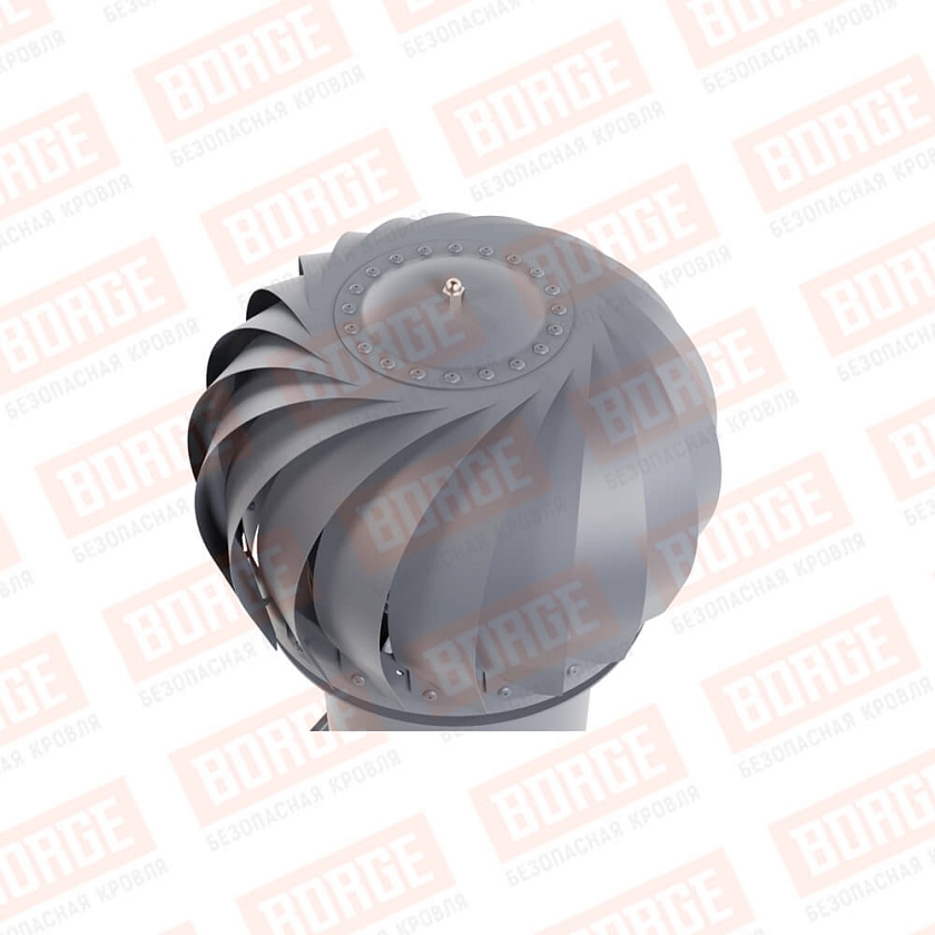 Роторная вентиляция Viotto с универсальным проходным элементом, d-125мм, утепленная, серый графит (RAL 7024)